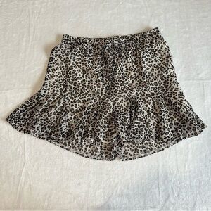 Leopard-Print Elastic-Waist Shorts in Black, Brown, Cream